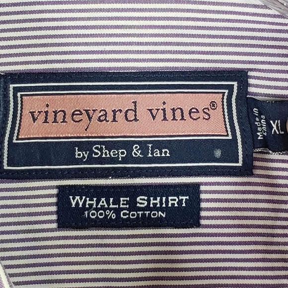 Vineyard Vines Whale Shirt Men's XL Striped LS Button Up Shirt Resort Wear - Picture 7 of 9